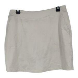 FootJoy Stretch Skort Preppy Tennis Golf Pickleball Active White Embroidered